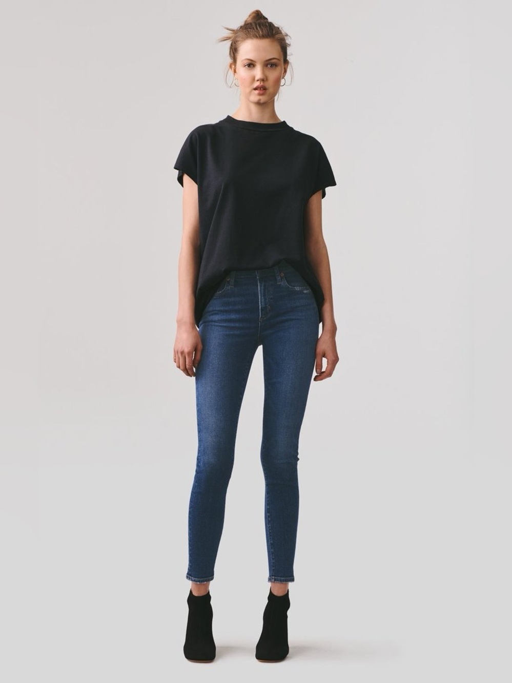 AGOLDE Sophie Mid Rise Ankle Skinny Jeans Tame Wash 28